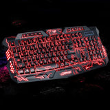 3 Color Crack Backlit,Illumination Keyboard for Game