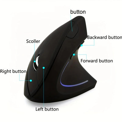 Wireless and Vertical Ergonomic GameMouse
