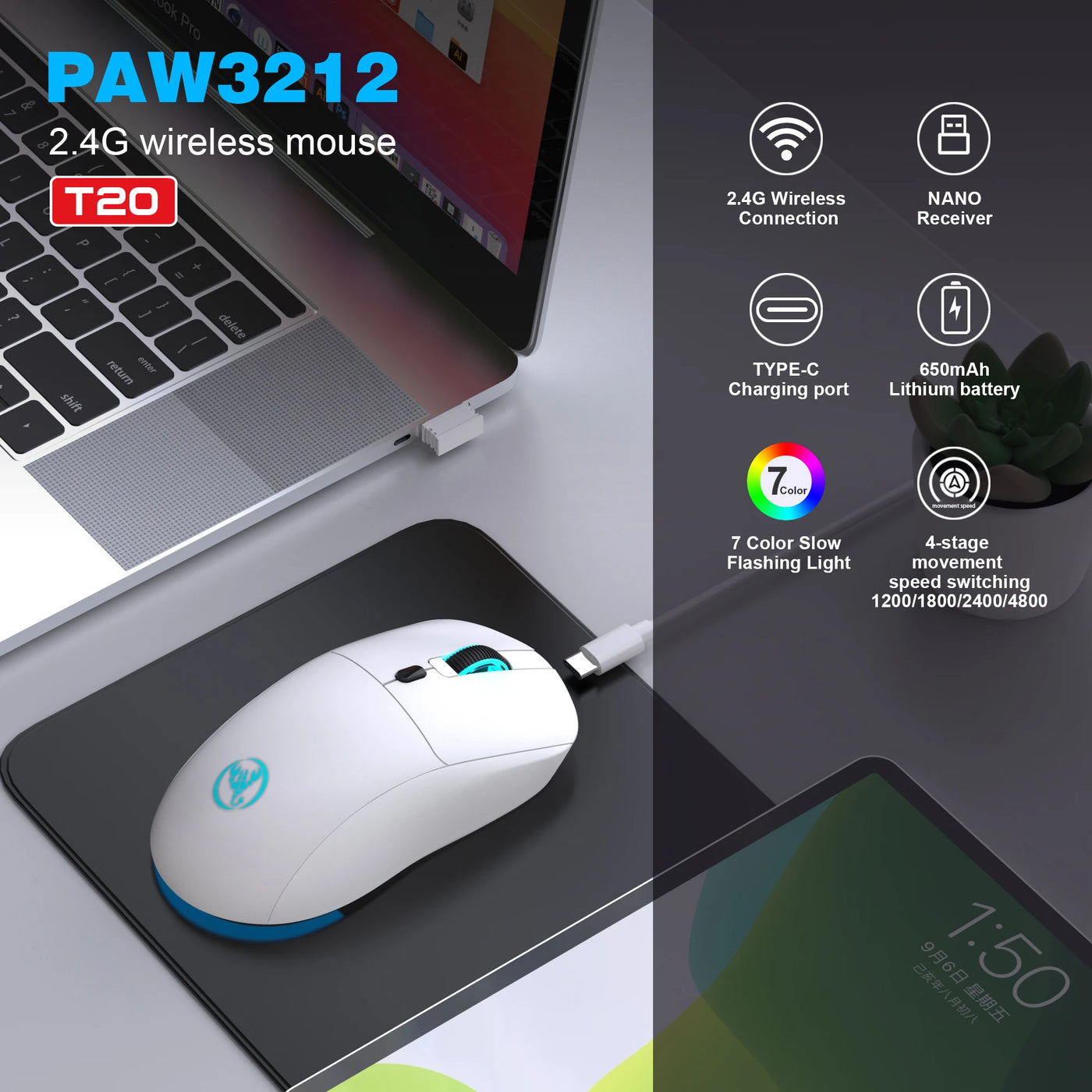 Rechargeable USB Wireless Mouse