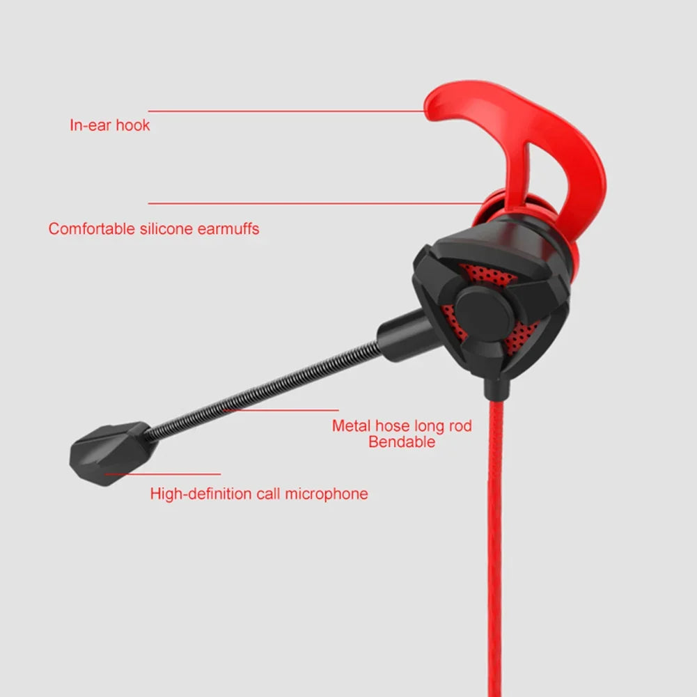 Wired Earphone Gaming Earbuds With Mic For Universal Game