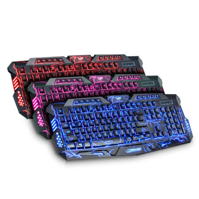 3 Color Crack Backlit,Illumination Keyboard for Game