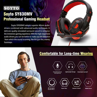 New Gaming Headset Headphones With LED Light