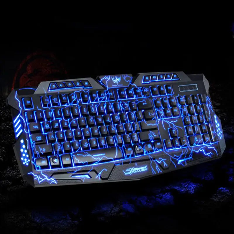 3 Color Crack Backlit,Illumination Keyboard for Game