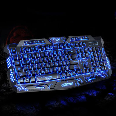 3 Color Crack Backlit,Illumination Keyboard for Game