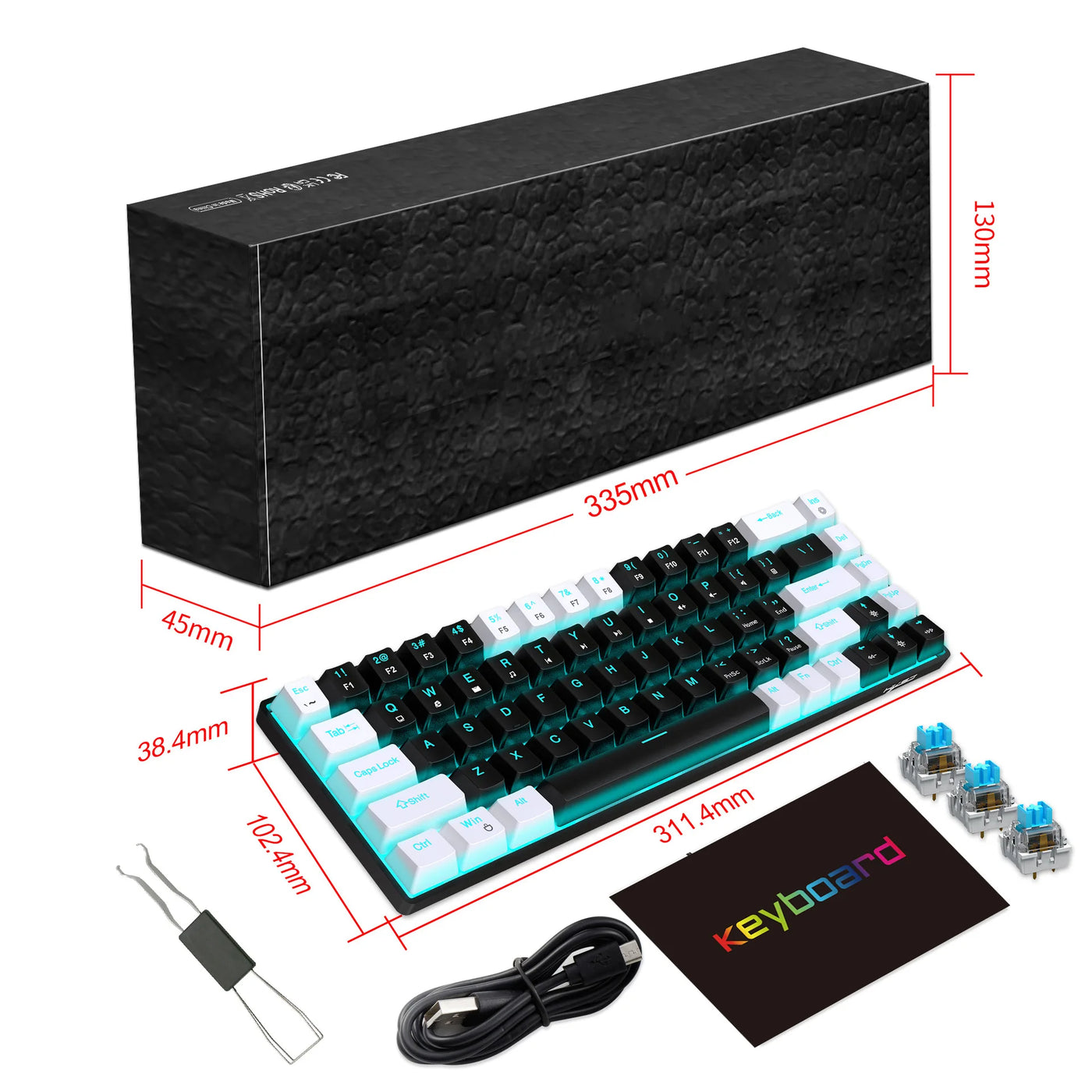 Hot Swappable Blue Switch Gaming Keyboard