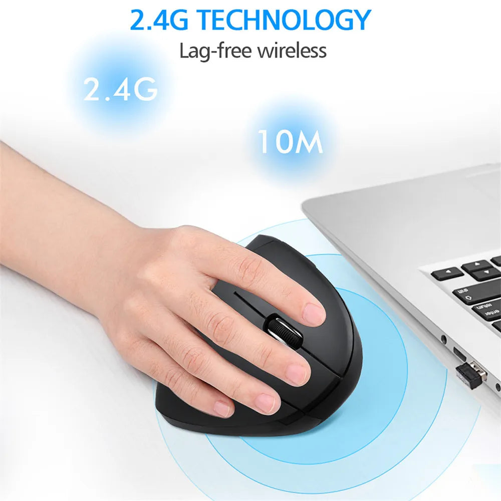 Wireless and Vertical Ergonomic GameMouse
