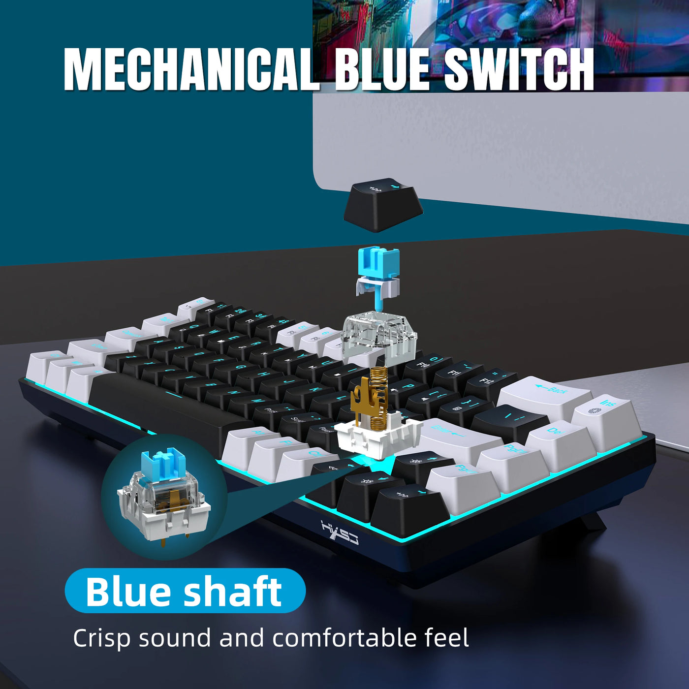 Hot Swappable Blue Switch Gaming Keyboard