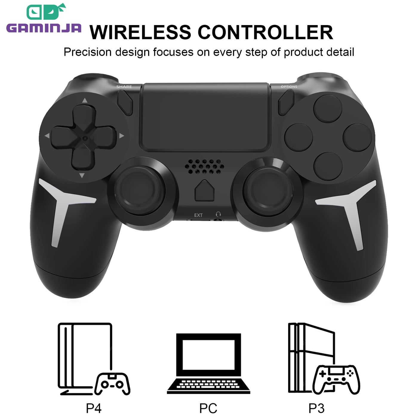 Gyroscope  Wireless Gamepad Bluetooth Controller For PS4 PS3 Console Computer PC