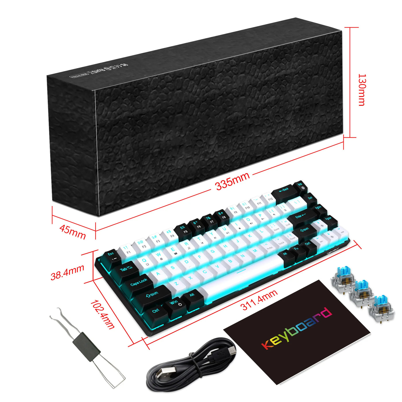 Hot Swappable Blue Switch Gaming Keyboard