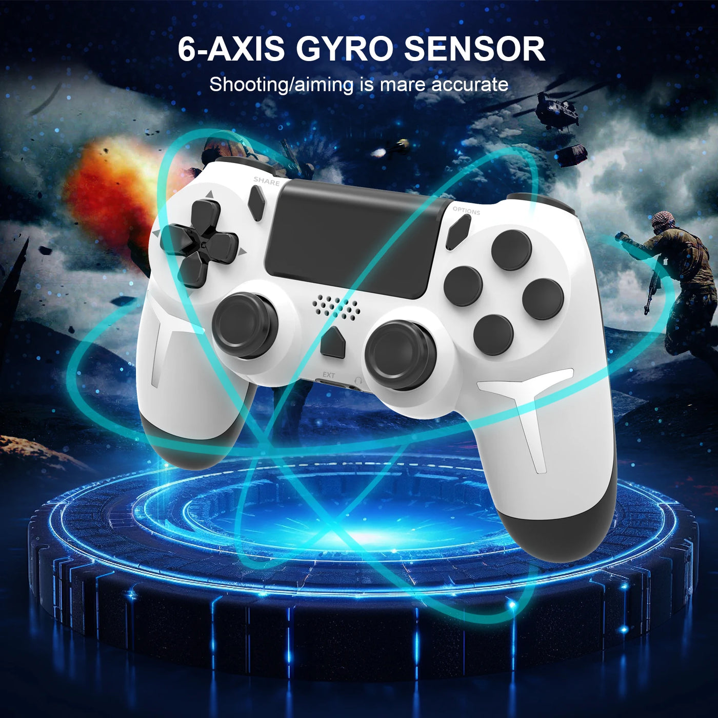 Gyroscope  Wireless Gamepad Bluetooth Controller For PS4 PS3 Console Computer PC