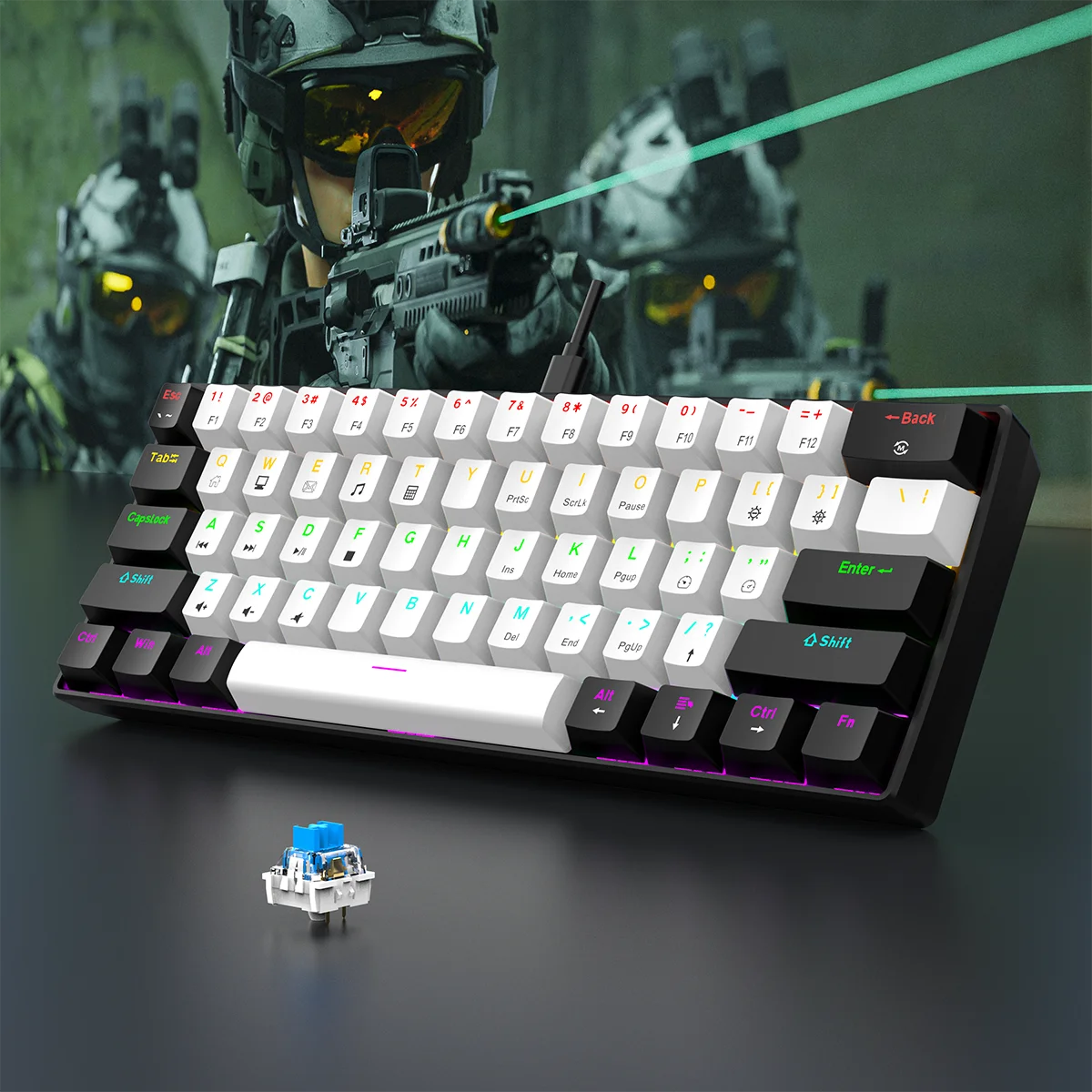 white and black waterproof keyboard