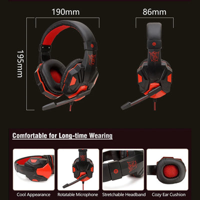 New Gaming Headset Headphones With LED Light
