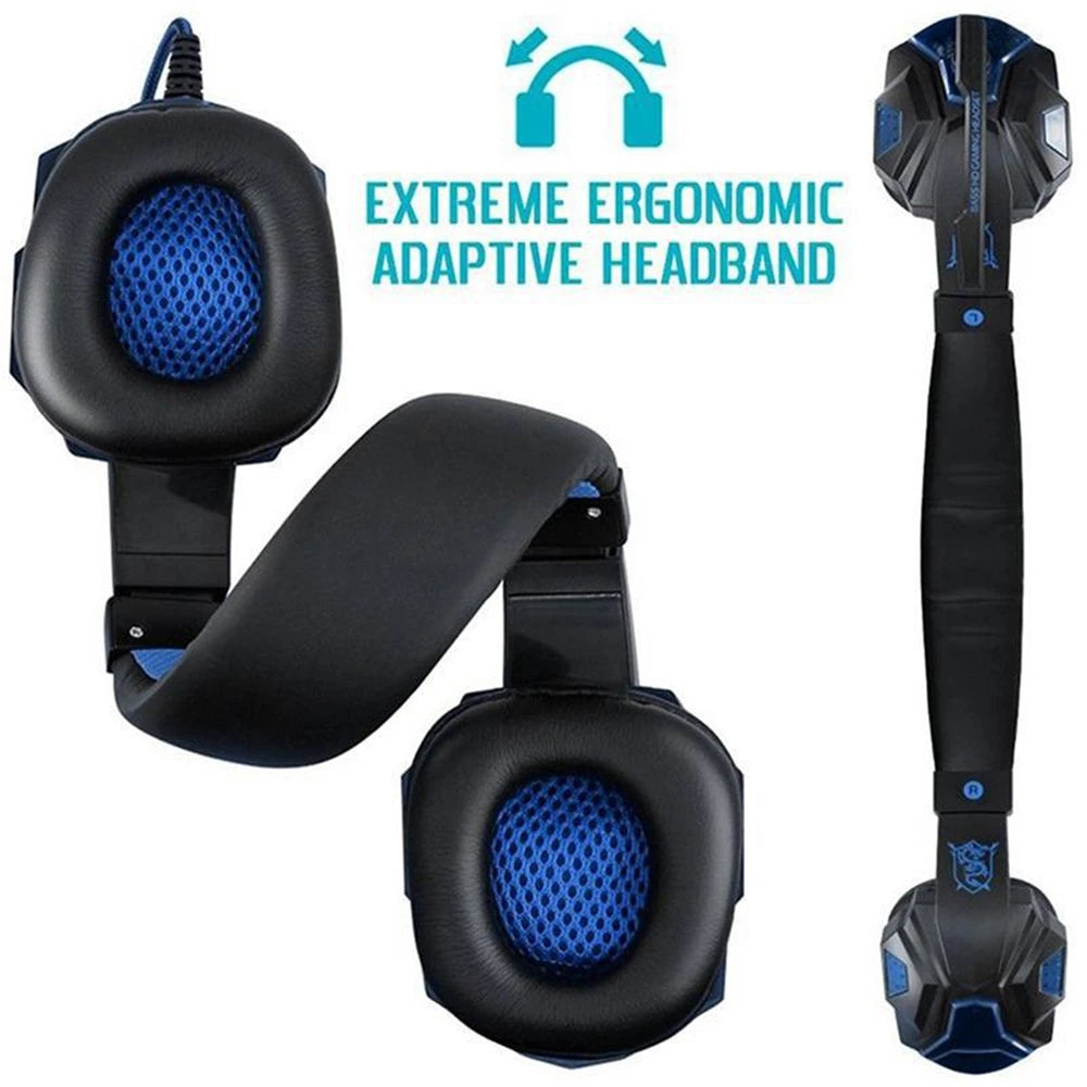 Wired and Adjustable Gamer Headset with Noise Cancelling Microphone